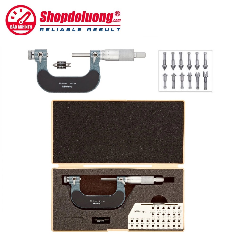 shopdoluong-Panme Đo Ren Cơ Khí 50-75mm MITUTOYO 126-127(0.01mm)