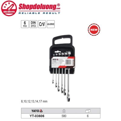 shopdoluong.com-Bộ Cờ Lê 2 Đầu Vòng Miệng 6 Chi Tiết YATO YT-03606 (8-17mm).