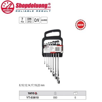 shopdoluong.com-Bộ Cờ Lê 2 Đầu Vòng Miệng 7 Chi Tiết YATO YT-03610 (8-22mm)