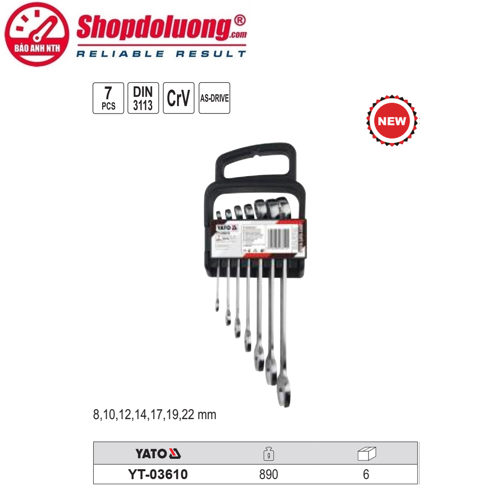 Bộ Cờ Lê 2 Đầu Vòng Miệng 7 Chi Tiết YATO YT-03610 (8-22mm) 8 shopdoluong.com-Bộ Cờ Lê 2 Đầu Vòng Miệng 7 Chi Tiết YATO YT-03610 (8-22mm)