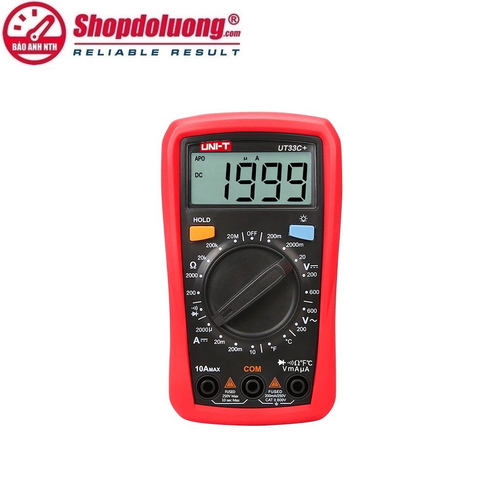 ĐỒNG HỒ VẠN NĂNG ĐO NHIỆT ĐỘ UNI-T UT33C+ (600V/10A) 8 shopdoluong.com-ĐỒNG HỒ VẠN NĂNG UNI-T UT33C+ (600V/10A)