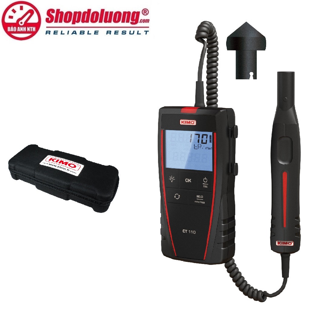 MÁY ĐO TỐC ĐỘ VÒNG QUAY TIẾP XÚC VÀ KHÔNG TIẾP XÚC KIMO CT110 (60.000 rpm/ Cảm biến rời) 8 shopdoluong.com-MÁY ĐO TỐC ĐỘ VÒNG QUAY TIẾP XÚC VÀ KHÔNG TIẾP XÚC KIMO CT110 (60.000 rpmCảm biến rời)
