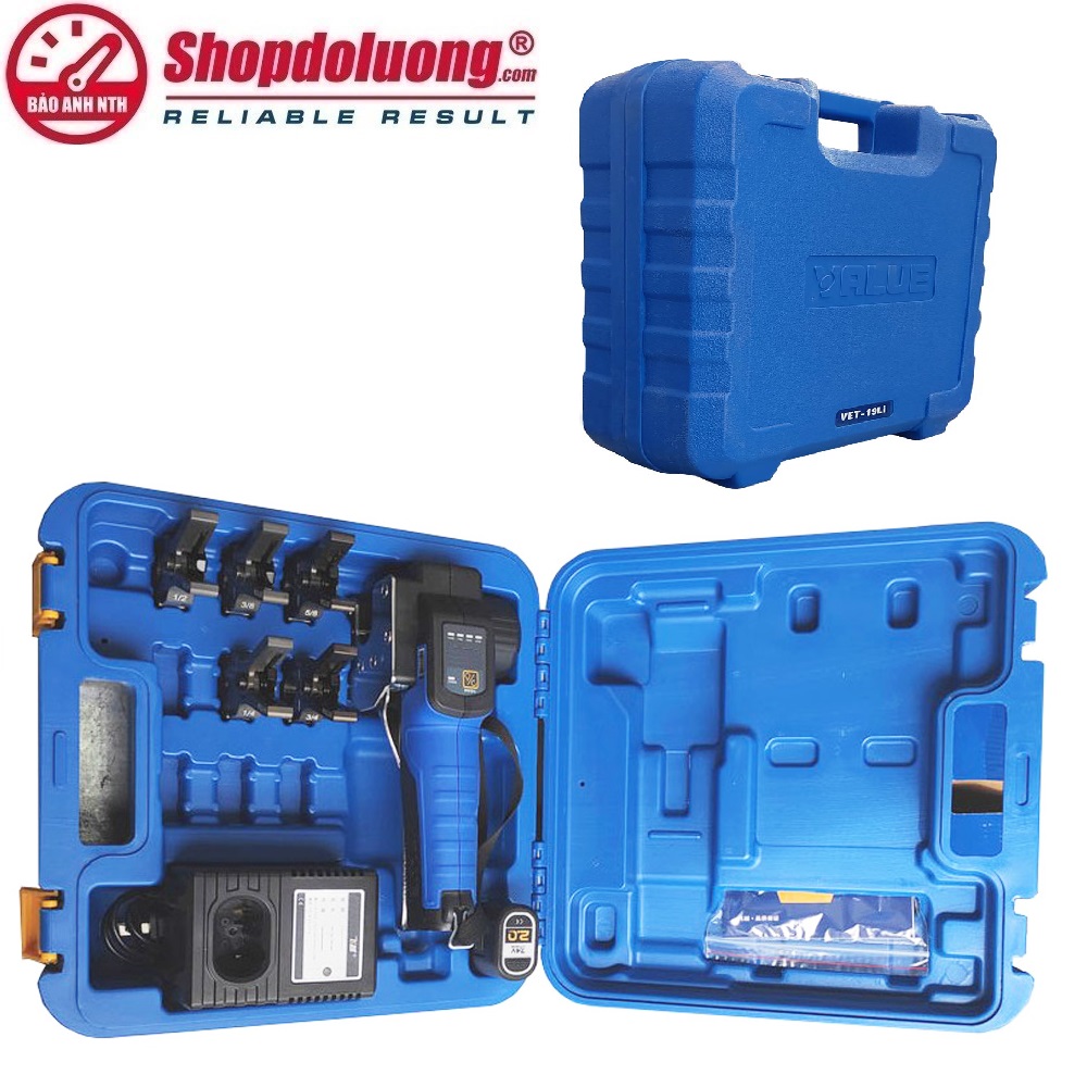 shopdoluong.com-BỘ LOE TỰ ĐỘNG DÙNG PIN SẠC VALUE VET-19LI (Ø6~Ø19 mm)
