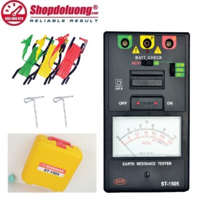 shopdoluong.com-MÁY ĐO ĐIỆN TRỞ ĐẤT 3 DÂY SEW ST-1505 (0-1000Ω)