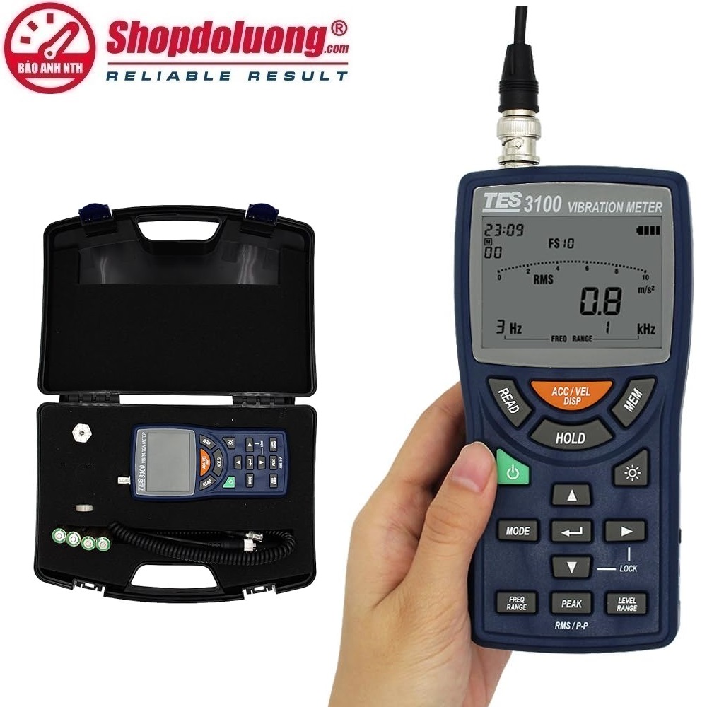 MÁY ĐO ĐỘ RUNG TES-3100 (0~200m/s²) 11 shopdoluong.com-MÁY ĐO ĐỘ RUNG TES-3100 (0~200m/s²)