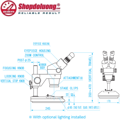 shopdoluong.com-KÍNH HIỂN VI QUANG HỌC 2 MẮT NIIGATA SEIKI XTS-SP2.